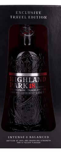 Highland Park 18 Years Old VIKING PRIDE Travel Edition Single Malt Scotch Whisky 46% Vol. 0,7l in Giftbox