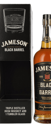 Jameson BLACK BARREL Triple Distilled Irish Whiskey 40% Vol. 0,7l in Giftbox with Tumbler