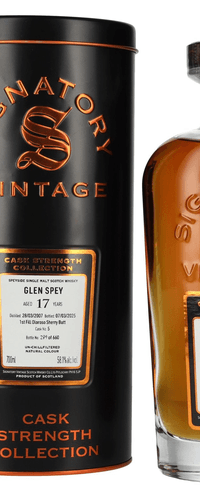 Signatory Vintage GLEN SPEY 17 Years Old 1st Fill Oloroso Cask Strength #5 2007 58,1% Vol. 0,7l in Tinbox