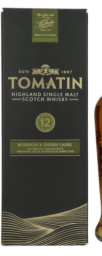 Tomatin 12 Years Old BOURBON & SHERRY CASKS 43% Vol. 0,7l in Giftbox