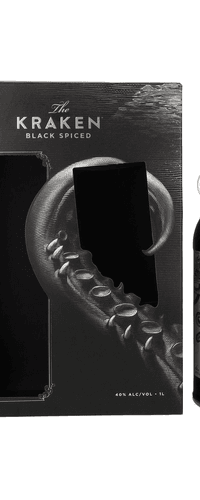 The Kraken Black Spiced 40% Vol. 1l in Giftbox with glass