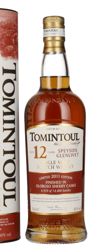 Tomintoul 12 Years Old OLOROSO SHERRY CASKS Finish Limited Edition 2011 40% Vol. 0,7l in Giftbox