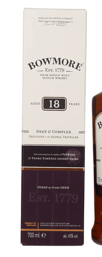 Bowmore 18 Years Old DEEP & COMPLEX Travel Exclusive 43% Vol. 0,7l in Giftbox