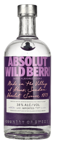 Absolut WILD BERRY Flavored Vodka 38% Vol. 0,7l