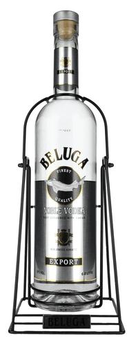 Beluga Noble Vodka EXPORT Montenegro 40% Vol. 6l with Schwenkstaender