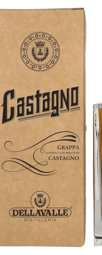 Dellavalle Grappa Affinata in botti di CASTAGNO 42% Vol. 0,7l in Giftbox