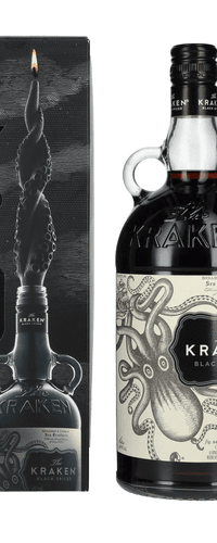 The Kraken Black Spiced 40% Vol. 1l in Giftbox with candle