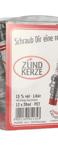 Krugmann ZUENDKERZE Energy-Taste-Likoer 15% Vol. 12x0,02l PET