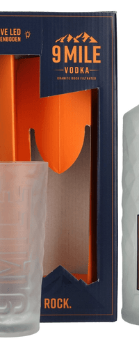 9 Mile Vodka 37,5% Vol. 0,7l in Giftbox with glass