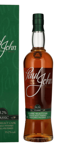 Paul John CLASSIC Select Cask Indian Single Malt Whisky 55,2% Vol. 0,7l in Giftbox