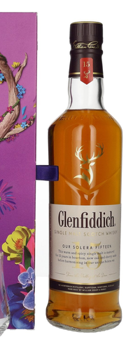 Glenfiddich 15 OUR SOLERA Single Malt Scotch Whisky 40% Vol. 0,7l in Giftbox with 2 glasses