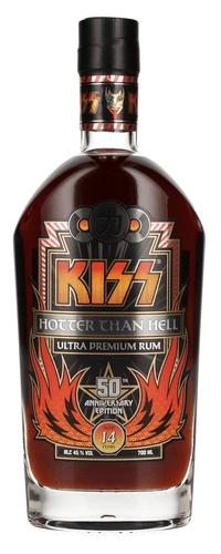 Kiss 14 Years Old Hotter than Hell Ultra Premium Rum 50th Anniversary Edition 45% Vol. 0,7l