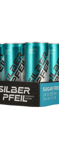 SILBERPFEIL Energy Drink SUGAR FREE 24x0,25l Dosen