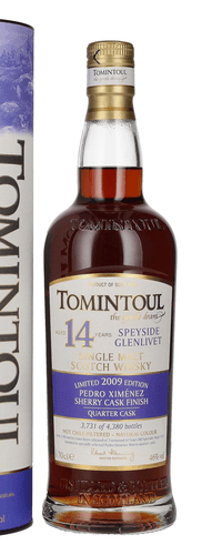 Tomintoul 14 Years Old PX SHERRY QUARTER CASK Finish 2009 46% Vol. 0,7l in Giftbox