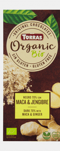 Organic Dark Chocolate 70% with Maca and Ginger