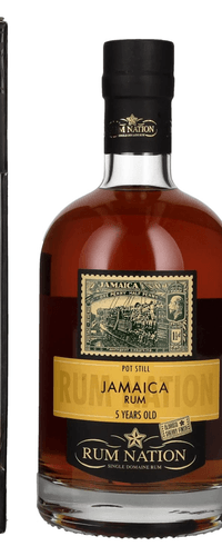 Rum Nation Jamaica 5 Years Old Pot Still Rum 50% Vol. 0,7l in Giftbox
