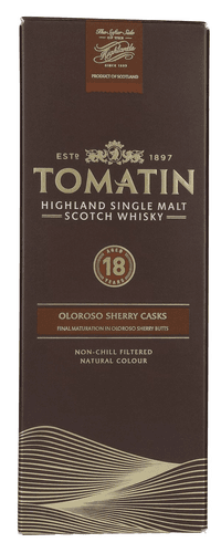 Tomatin 18 Years Old OLOROSO SHERRY CASKS 46% Vol. 0,7l in Giftbox