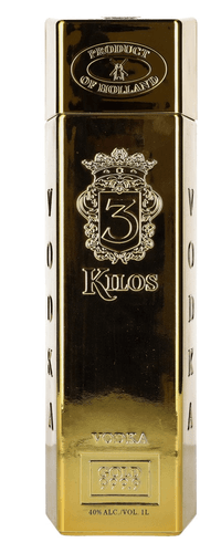 3 Kilos Vodka Gold 999.9 40% Vol. 1l