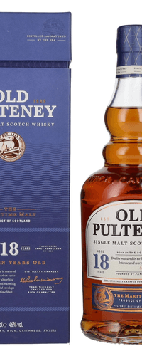 Old Pulteney 18 Years Old Single Malt Scotch Whisky 46% Vol. 0,7l in Giftbox