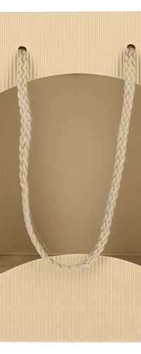 Mini Open Wave Tote Bag Cream/Gold