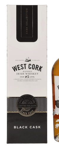 West Cork Char No. 5 Level Blended Irish Whiskey BLACK CASK Finish 40% Vol. 0,7l in Giftbox