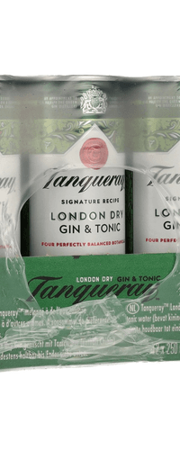 Tanqueray LONDON DRY GIN & TONIC 6,5% Vol. 12x0,25l Dosen