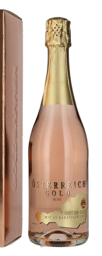 Oesterreich Gold Rose - with 23 Karat Blattgold 9,5% Vol. 0,75l in Giftbox