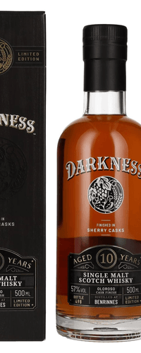 Darkness BENRINNES 10 Years Old OLOROSO CASK FINISH 57% Vol. 0,5l in Giftbox