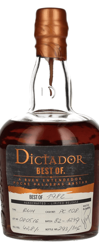 Dictador BEST OF 1982 Colombian Rum 080516/PC108 Limited Release 42,8% Vol. 0,7l