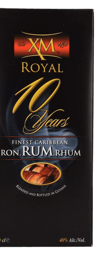 XM ROYAL 10 Years Old Fines Caribbean Rum 40% Vol. 0,7l in Giftbox