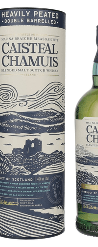 Caisteal Chamuis Bourbon Casks Heavily Peated Blended Malt Scotch Whisky 46% Vol. 0,7l in Giftbox