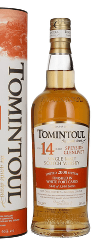 Tomintoul 14 Years Old WHITE PORT CASK Finish Limited Edition 2008 46% Vol. 0,7l in Giftbox