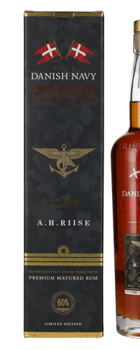 A.H. Riise Royal DANISH NAVY FROGMAN Conventus Ranae Superior Spirit Drink 60% Vol. 0,7l in Giftbox