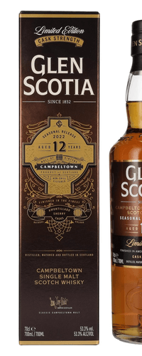 Glen Scotia 12 Years Old SEASONAL Release Single Malt Scotch Whisky 2022 53,3% Vol. 0,7l in Giftbox