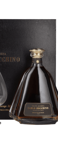 Carlo Bocchino Grappa Riserva 43% Vol. 0,7l in Giftbox with 2 glasses