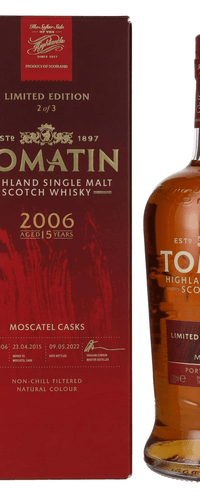 Tomatin 15 Years Old Portuguese Collection MOSCATEL CASKS 2006 46% Vol. 0,7l in Giftbox