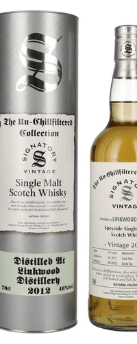 Signatory Vintage LINKWOOD 10 Years Old The Un-Chillfiltered 2012 46% Vol. 0,7l in Giftbox