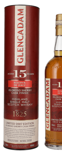 Glencadam RESERVA DE JEREZ 15 Years Old Single Malt OLOROSO SHERRY CASK FINISH 46% Vol. 0,7l in Giftbox