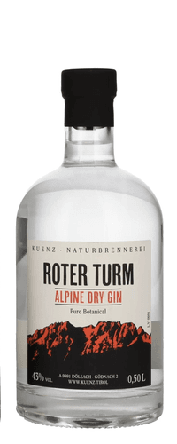 Roter Turm Alpine Dry Gin Pure Botanical GB 43% Vol. 0,5l in Giftbox