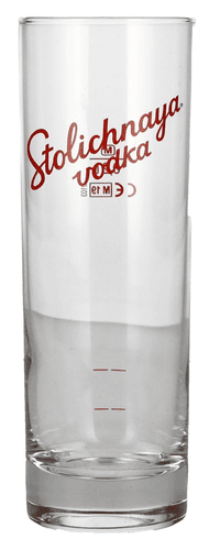 Stolichnaya Long drink glass red 0,2l