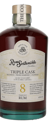 Ron Sostenible 8 Years Old Triple Cask Rum 43% Vol. 0,7l