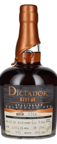 Dictador BEST OF 1978 APASIONADO Colombian Rum 40YO/211217/EX-P142 41% Vol. 0,7l