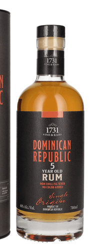 1731 Fine & Rare DOMINICAN REPUBLIC 5 Years Old Single Origin Rum 46% Vol. 0,7l in Giftbox