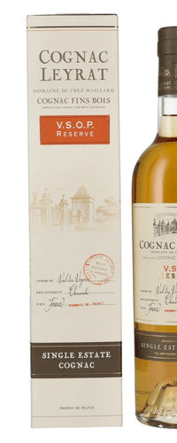 Cognac Leyrat V.S.O.P. Reserve Single Estate Cognac 40% Vol. 0,7l in Giftbox