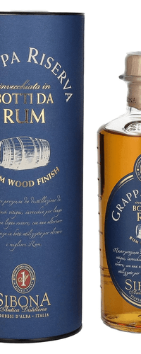 Sibona GRAPPA RISERVA Botti da RUM 44% Vol. 0,5l in Giftbox
