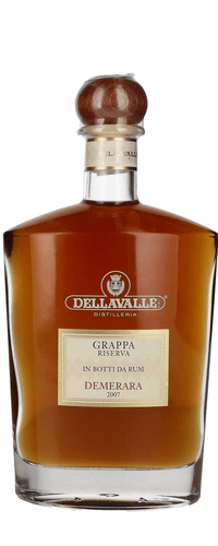 Dellavalle Grappa Affinata in botti da RUM 42% Vol. 0,7l in wooden box