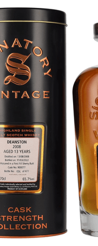 Signatory Vintage DEANSTON 13 Years Old Cask Strength 2008 65,7% Vol. 0,7l in Tinbox