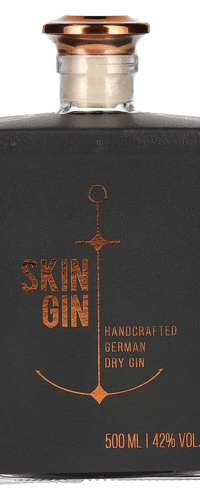 Skin Gin Handcrafted German Dry Gin Edition Anthrazit 42% Vol. 0,5l