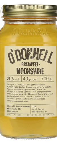 O'Donnell Moonshine BRATAPFEL Likoer 20% Vol. 0,7l