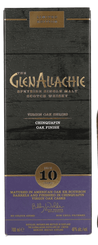 The GlenAllachie 10 Years Old CHINQUAPIN VIRGIN OAK FINISH 48% Vol. 0,7l in Giftbox